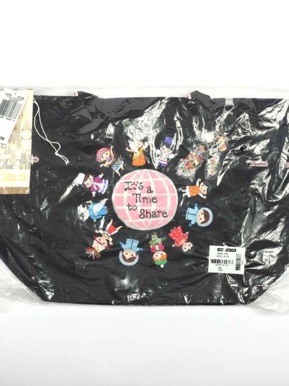 Disney LeSportsac It’s a Small World Time to Share Picture Tote Charm NWT